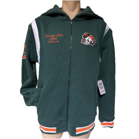 Colorado State CSU RAMS Aggies Logo Full Zip Mens Jacket L NCAA NEW Colosseum - Picture 2 of 15